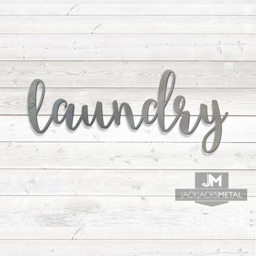 Laundry Word Wall Art Sign - JackJacks Metal 