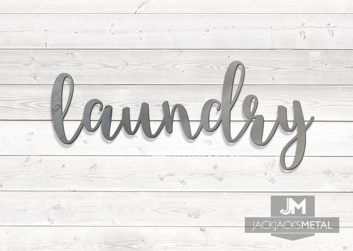 Laundry Word Wall Art Sign - JackJacks Metal 