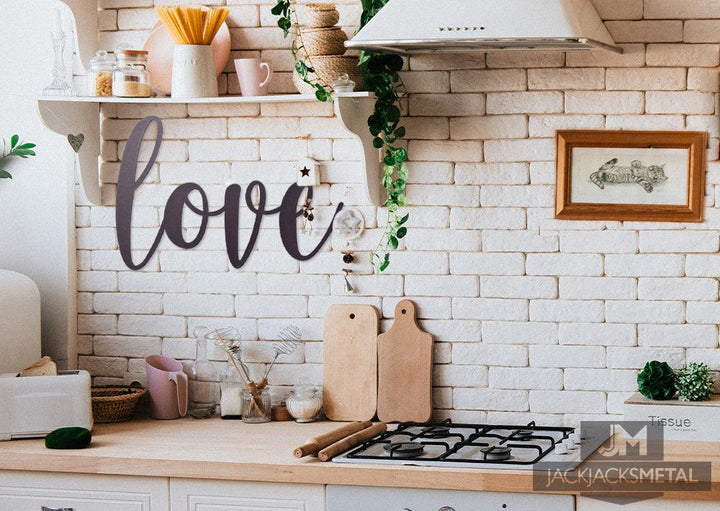 love Word Wall Art Sign - JackJacks Metal 