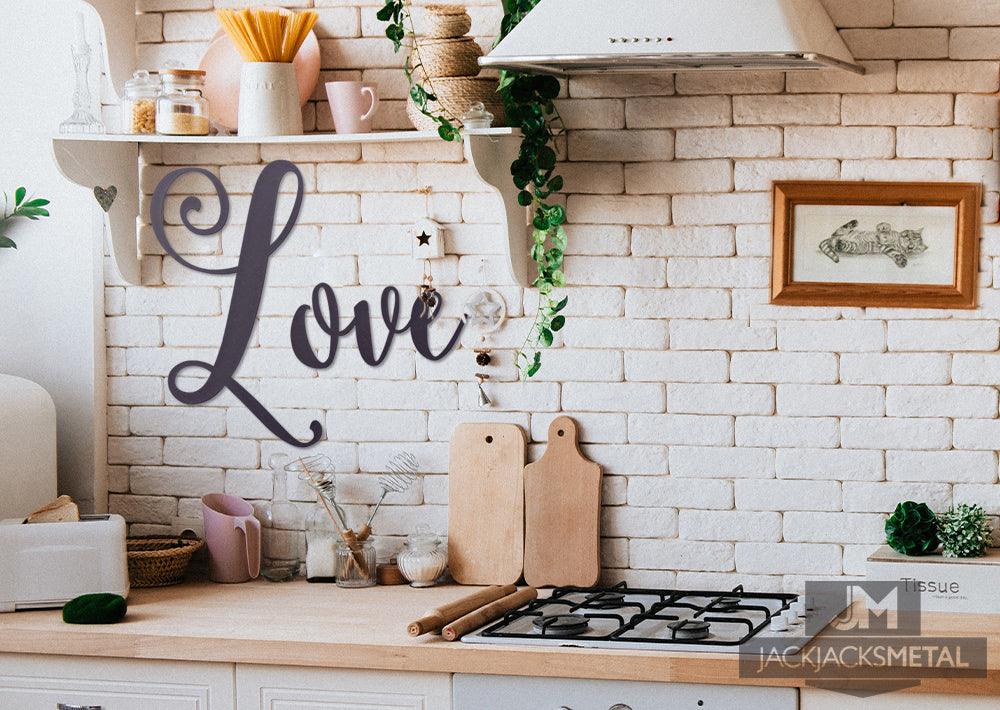 Love Word Wall Art Sign - JackJacks Metal 