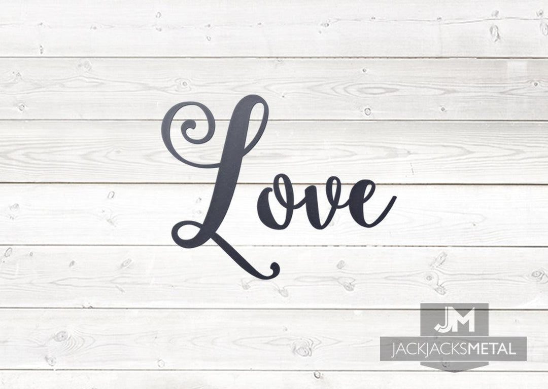 Love Word Wall Art Sign - JackJacks Metal 