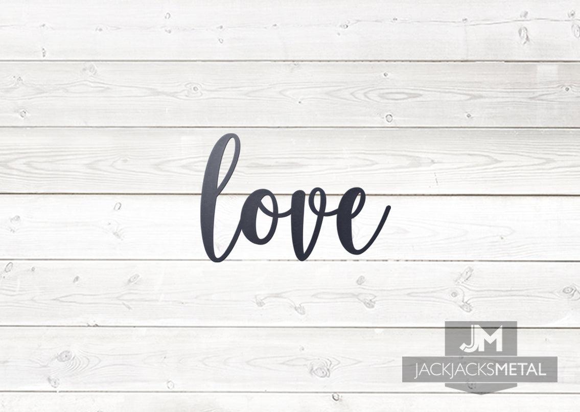 love Word Wall Art Sign - JackJacks Metal 