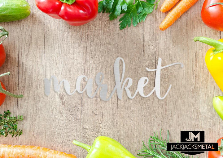 Market Word Wall Art Sign - JackJacks Metal 