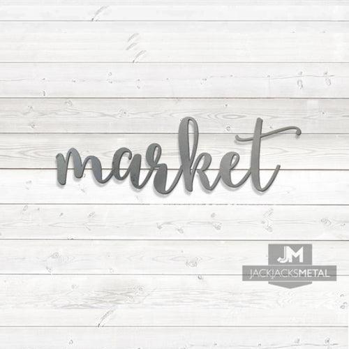 Market Word Wall Art Sign - JackJacks Metal 