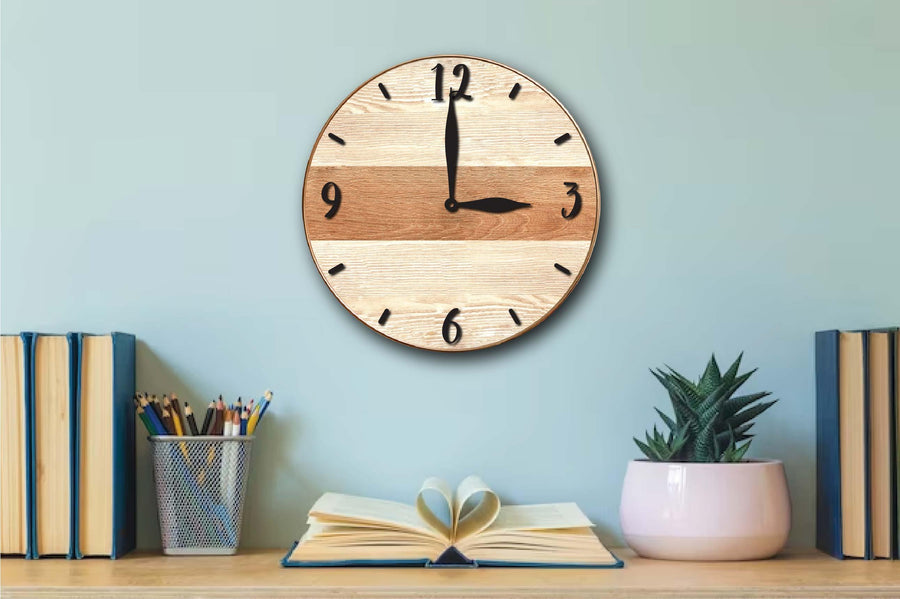 Modern Metallic Numbers and Hands Set for Wall Clocks - JackJacks Metal 