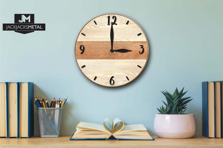 Modern Metallic Numbers and Hands Set for Wall Clocks - JackJacks Metal 