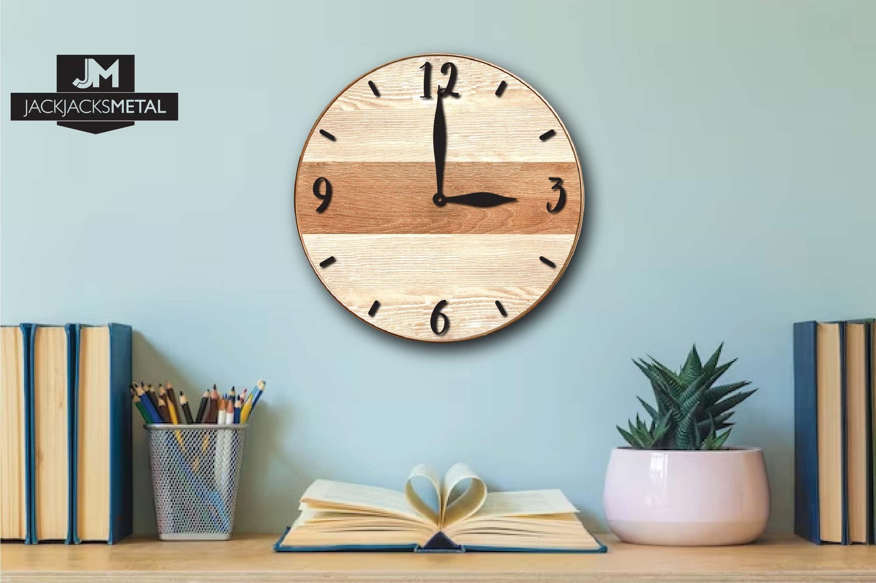 Modern Metallic Numbers and Hands Set for Wall Clocks – JackJacks Metal