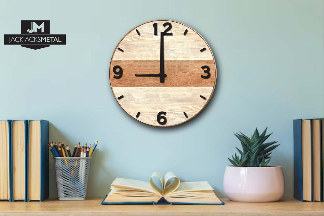 Modern Metallic Numbers and Hands Set for Wall Clocks - JackJacks Metal 