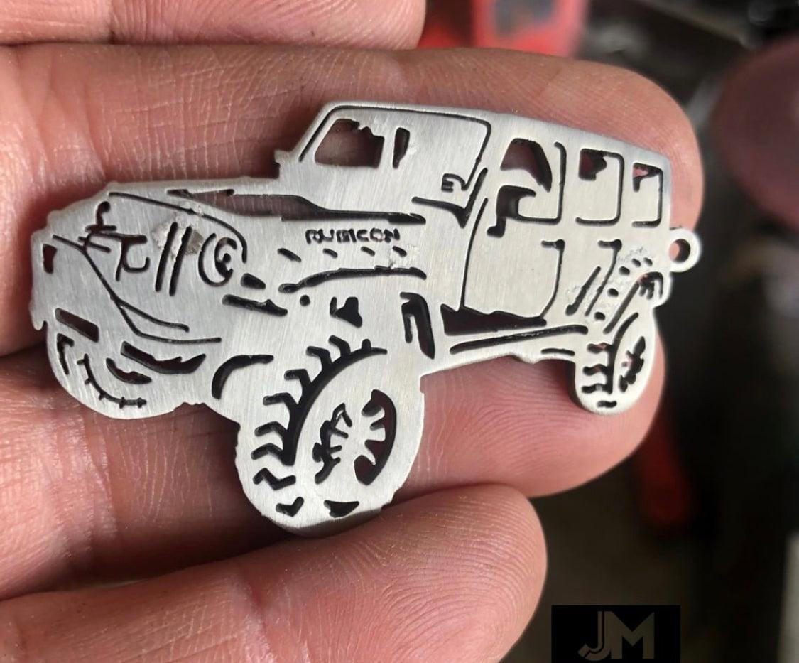 Off road vehicle UTV 4x4 Lifted Keychain - JackJacks Metal 