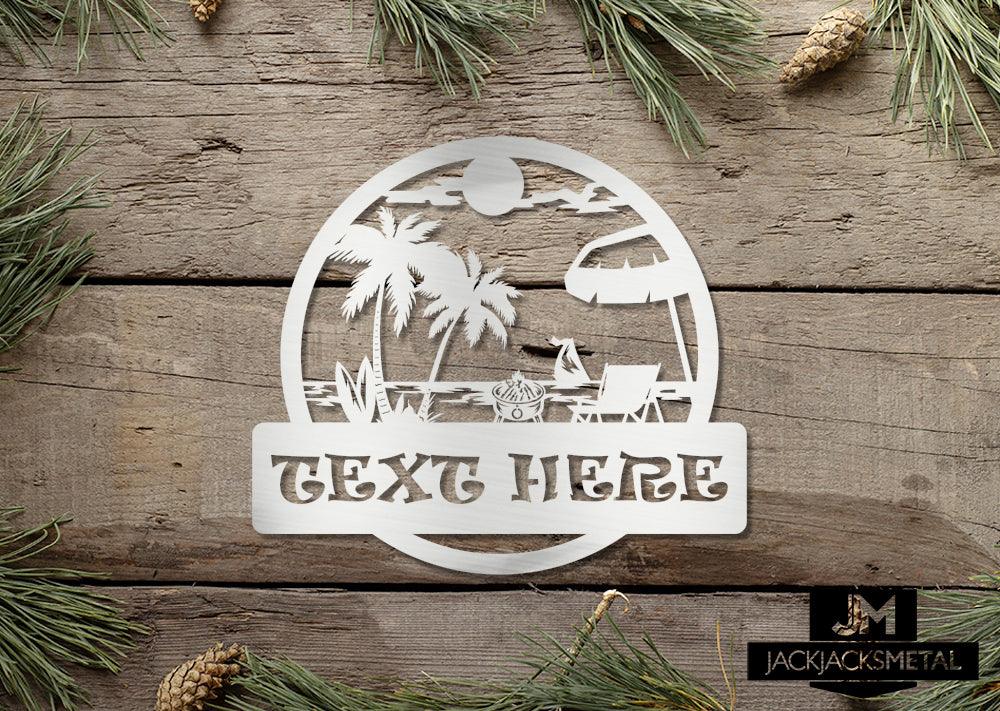 Palm Beach Campfire Monogram - JackJacks Metal 