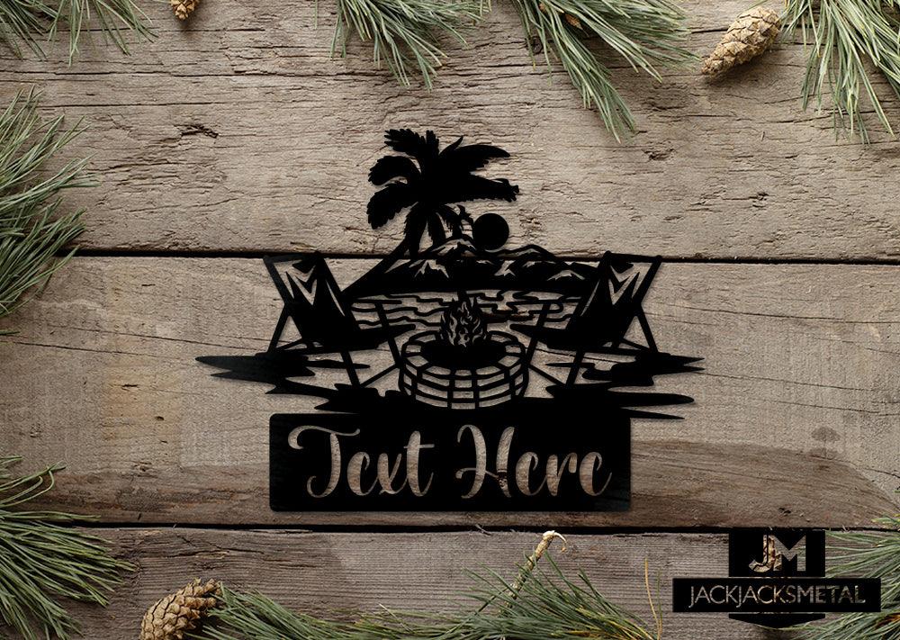 Palm Beach Campfire Monogram - JackJacks Metal 