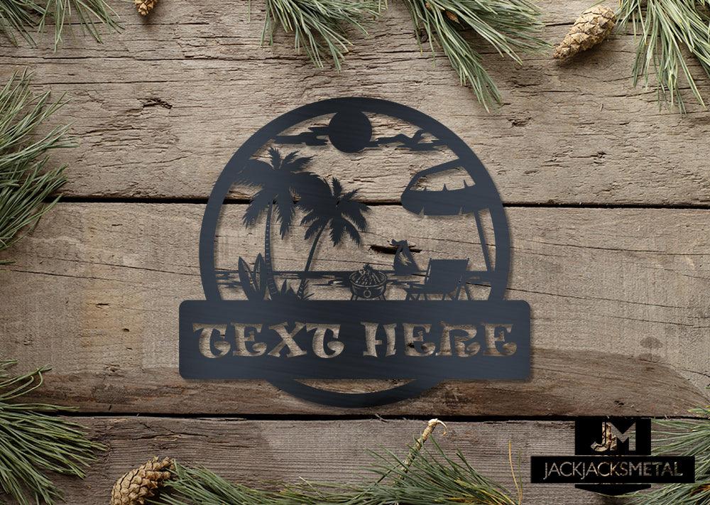 Palm Beach Campfire Monogram - JackJacks Metal 