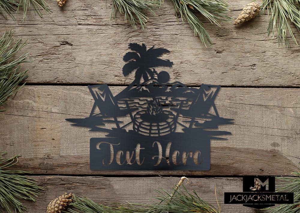 Palm Beach Campfire Monogram - JackJacks Metal 