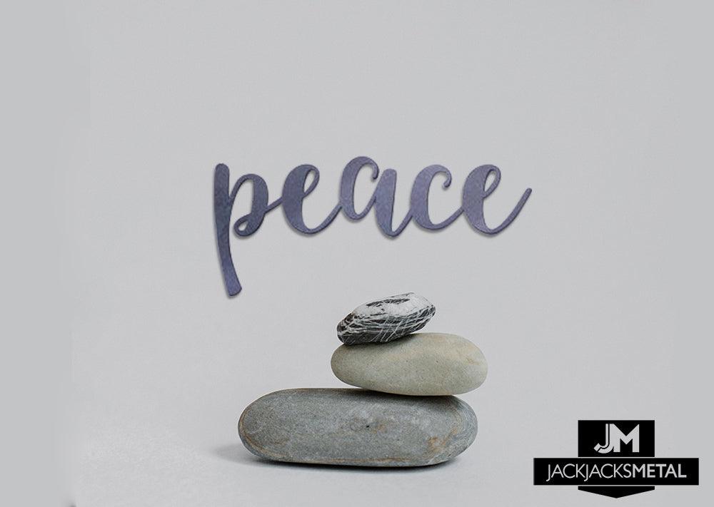 Peace Word Wall Art Sign - JackJacks Metal 