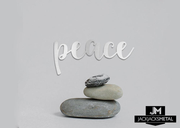 Peace Word Wall Art Sign - JackJacks Metal 