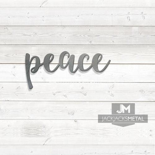 Peace Word Wall Art Sign - JackJacks Metal 