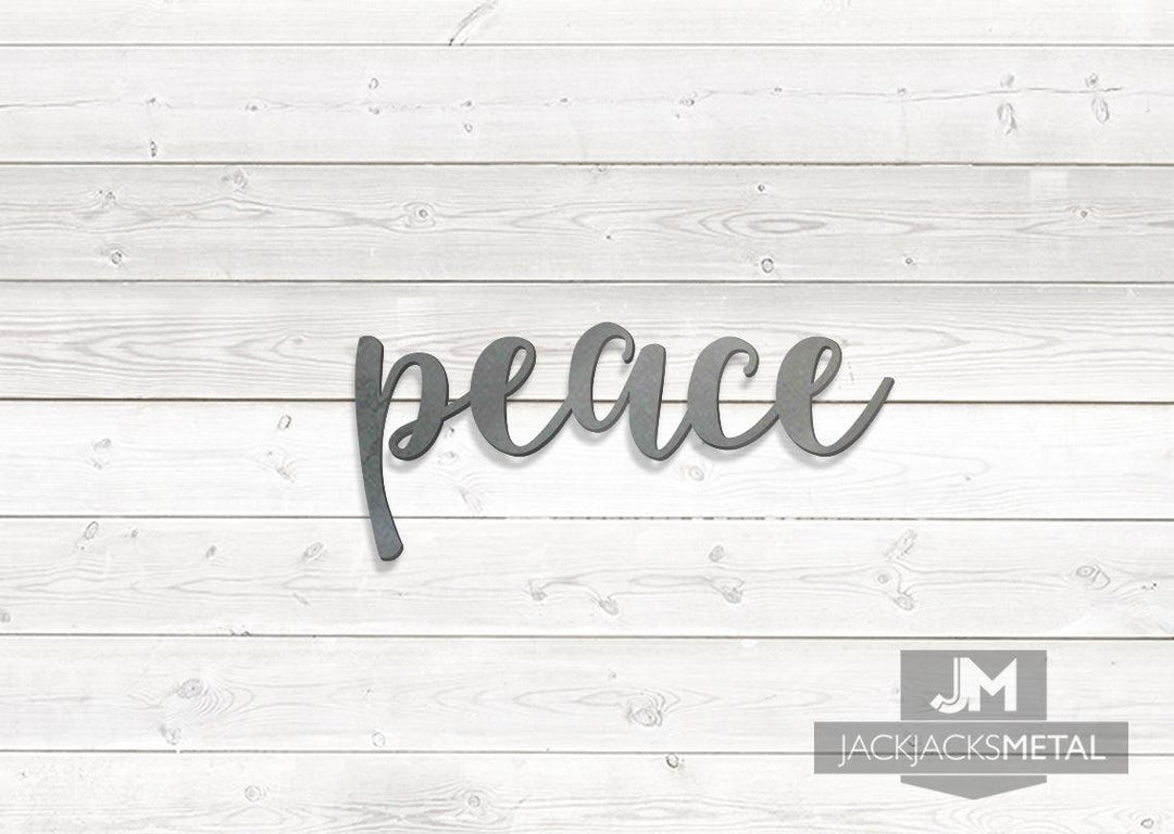 Peace Word Wall Art Sign - JackJacks Metal 