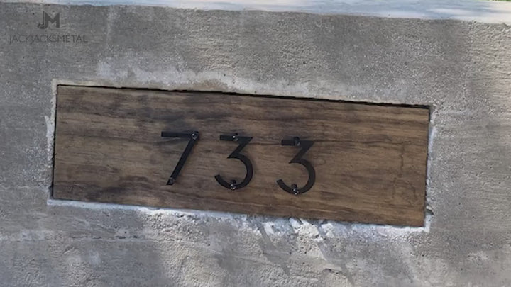 6 inch Metal House Number - Modern House Number - Metal Address Number - Street Address Number - Plasma Cut from Mild Steel