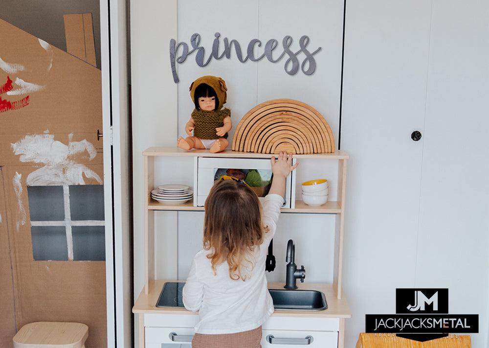Princess Word Wall Art Sign - JackJacks Metal 