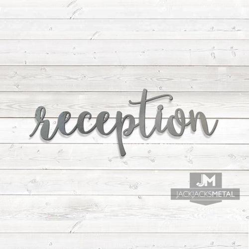 Reception Word Wall Art Sign - JackJacks Metal 