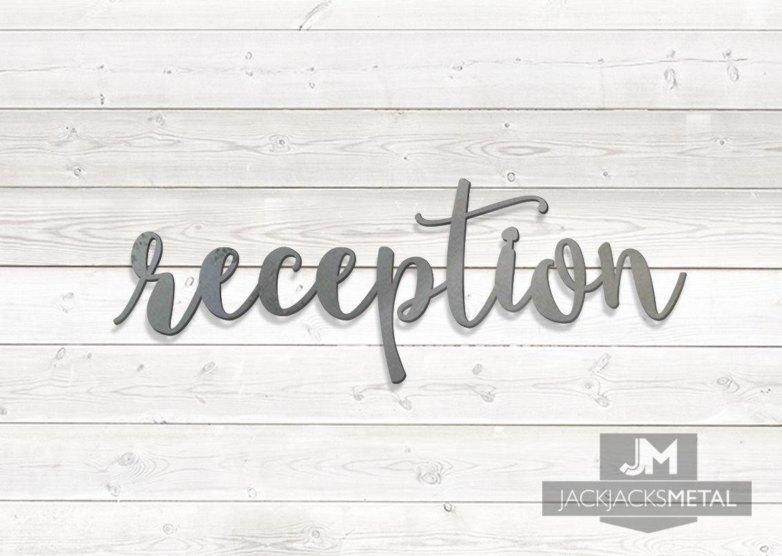 Reception Word Wall Art Sign - JackJacks Metal 