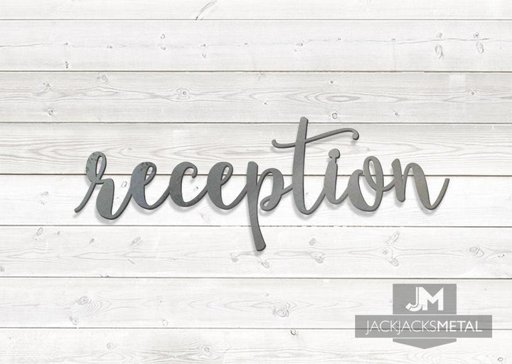 Reception Word Wall Art Sign - JackJacks Metal 