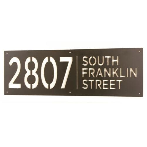 Rectangle Address Plaques- Custom Metal Address Signage - Contemporary Home Address Signs- - JackJacks Metal 