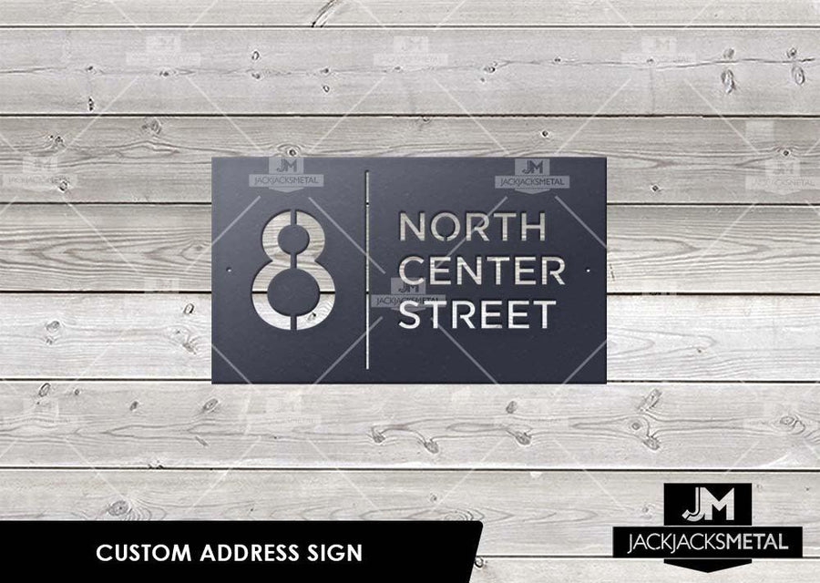 Rectangle Address Plaques - Custom Metal Address Signage - Contemporar ...