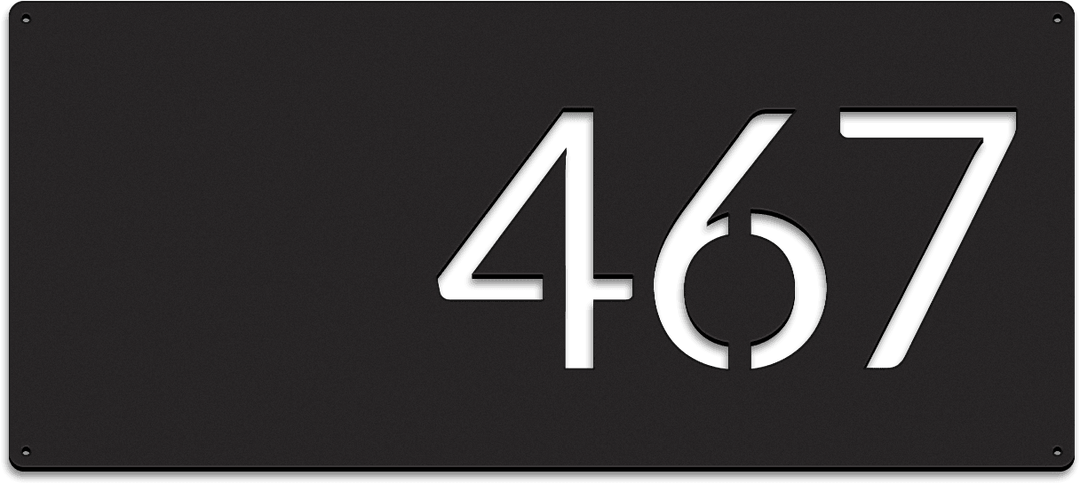 Rectangle Address Plaques - Custom Metal Address Signage -Modern Classic, Mid-century modern, Modern, and Creative Address Signs - JackJacks Metal 