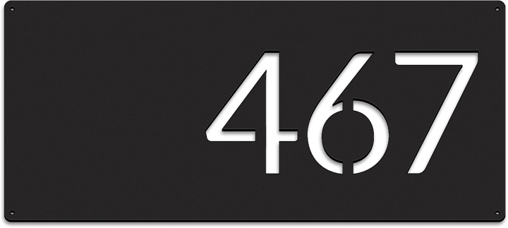 Rectangle Address Plaques - Custom Metal Address Signage -Modern Classic, Mid-century modern, Modern, and Creative Address Signs - JackJacks Metal 