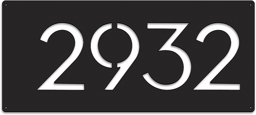 Rectangle Address Plaques - Custom Metal Address Signage -Modern Classic, Mid-century modern, Modern, and Creative Address Signs - JackJacks Metal 