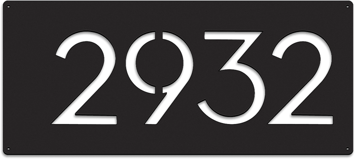 Rectangle Address Plaques - Custom Metal Address Signage -Modern Classic, Mid-century modern, Modern, and Creative Address Signs - JackJacks Metal 