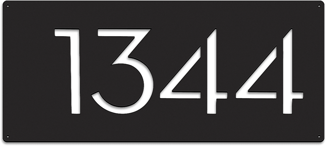 Rectangle Address Plaques - Custom Metal Address Signage -Modern Classic, Mid-century modern, Modern, and Creative Address Signs - JackJacks Metal 