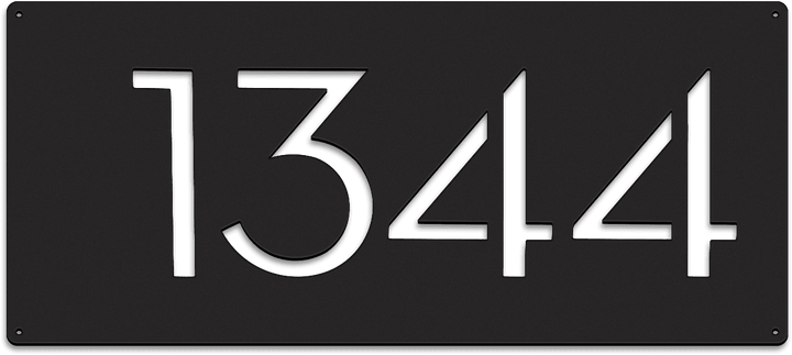 Rectangle Address Plaques - Custom Metal Address Signage -Modern Classic, Mid-century modern, Modern, and Creative Address Signs - JackJacks Metal 