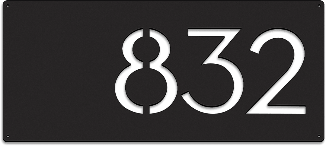 Rectangle Address Plaques - Custom Metal Address Signage -Modern Classic, Mid-century modern, Modern, and Creative Address Signs - JackJacks Metal 