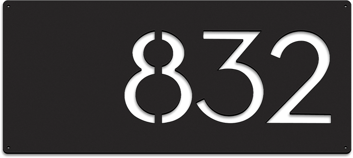 Rectangle Address Plaques - Custom Metal Address Signage -Modern Classic, Mid-century modern, Modern, and Creative Address Signs - JackJacks Metal 