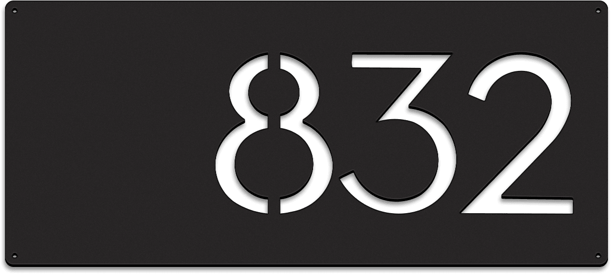 Rectangle Address Plaques - Custom Metal Address Signage -Modern Class ...