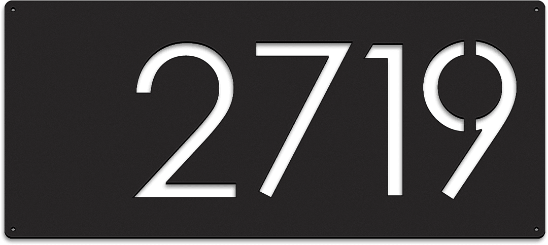 Rectangle Address Plaques - Custom Metal Address Signage -Modern Classic, Mid-century modern, Modern, and Creative Address Signs - JackJacks Metal 