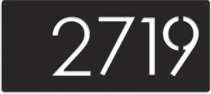 Rectangle Address Plaques - Custom Metal Address Signage -Modern Classic, Mid-century modern, Modern, and Creative Address Signs - JackJacks Metal 