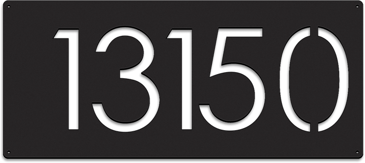 Rectangle Address Plaques - Custom Metal Address Signage -Modern Classic, Mid-century modern, Modern, and Creative Address Signs - JackJacks Metal 