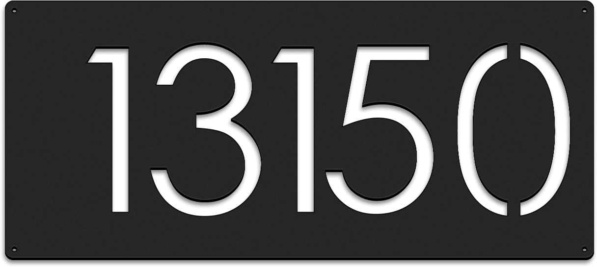 Rectangle Address Plaques - Custom Metal Address Signage -Modern Class ...
