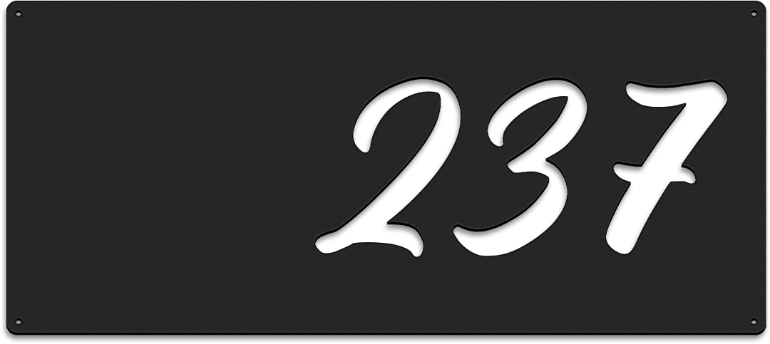 Rectangle Address Plaques - Custom Metal Address Signage -Modern Classic, Mid-century modern, Modern, and Creative Address Signs - JackJacks Metal 