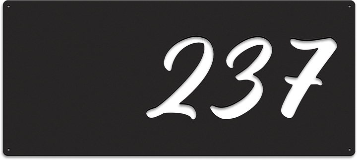 Rectangle Address Plaques - Custom Metal Address Signage -Modern Classic, Mid-century modern, Modern, and Creative Address Signs - JackJacks Metal 