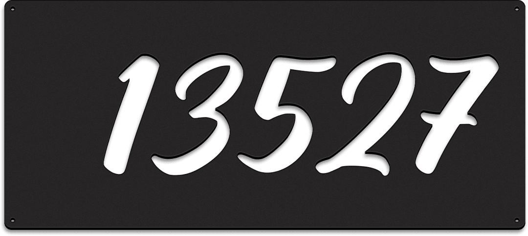 Rectangle Address Plaques - Custom Metal Address Signage -Modern Classic, Mid-century modern, Modern, and Creative Address Signs - JackJacks Metal 