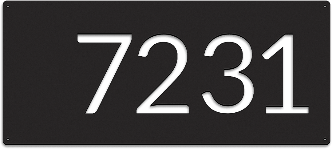 Rectangle Address Plaques - Custom Metal Address Signage -Modern Classic, Mid-century modern, Modern, and Creative Address Signs - JackJacks Metal 