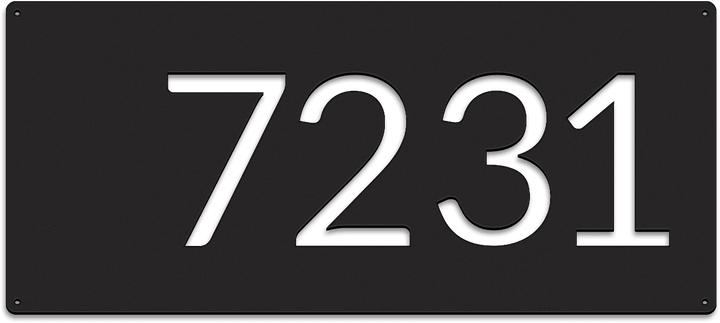 Rectangle Address Plaques - Custom Metal Address Signage -Modern Classic, Mid-century modern, Modern, and Creative Address Signs - JackJacks Metal 