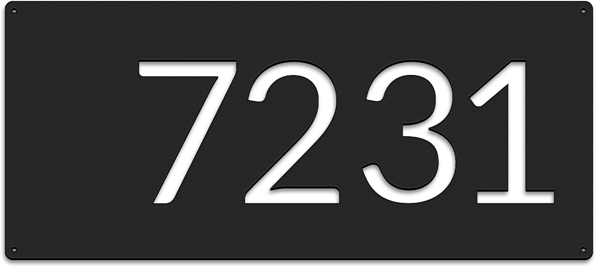 Rectangle Address Plaques - Custom Metal Address Signage -Modern Class ...