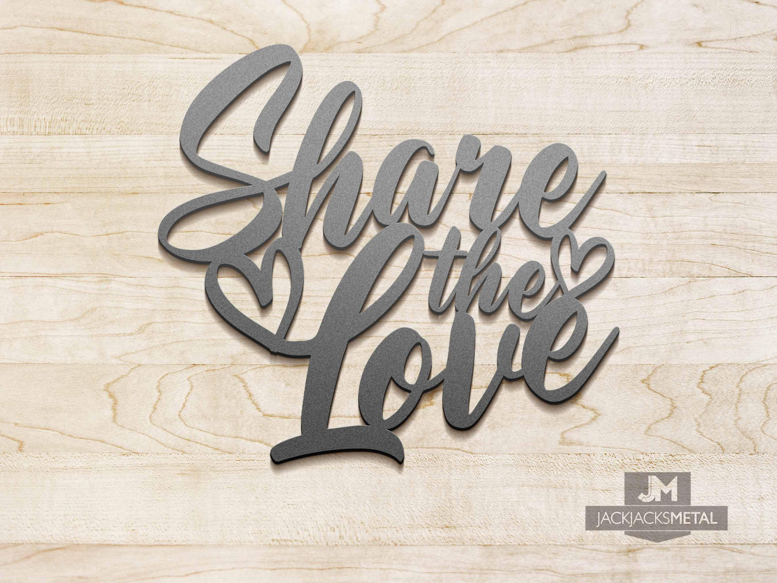 Share the Love Metal Sign - Decorative Wedding Word Signs - JackJacks Metal 