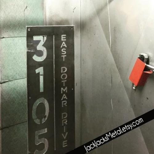 Vertical Address Plaques- Custom Metal Address Signage- Contemporary Home Address Signs - JackJacks Metal 