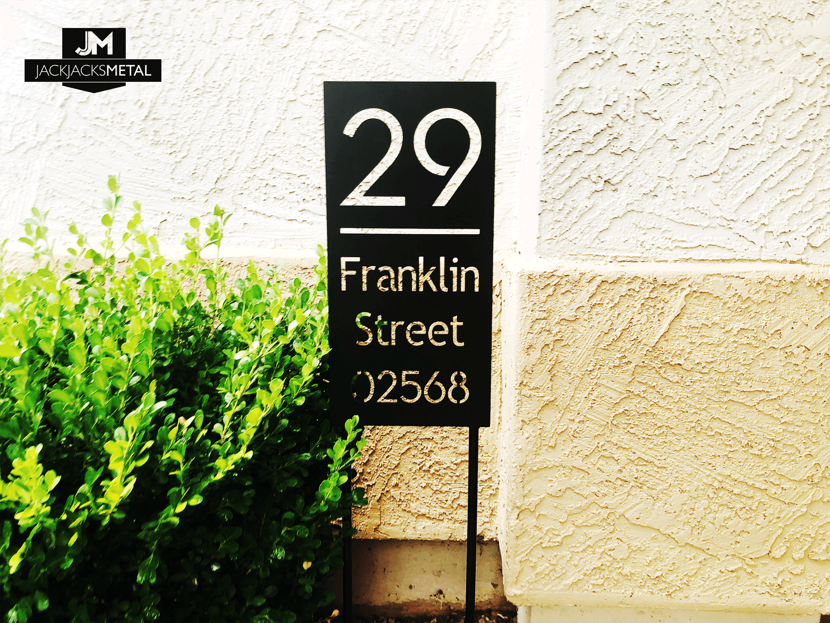 Vertical Street Address Sign Custom Metal Address Sign House Numbers w ...